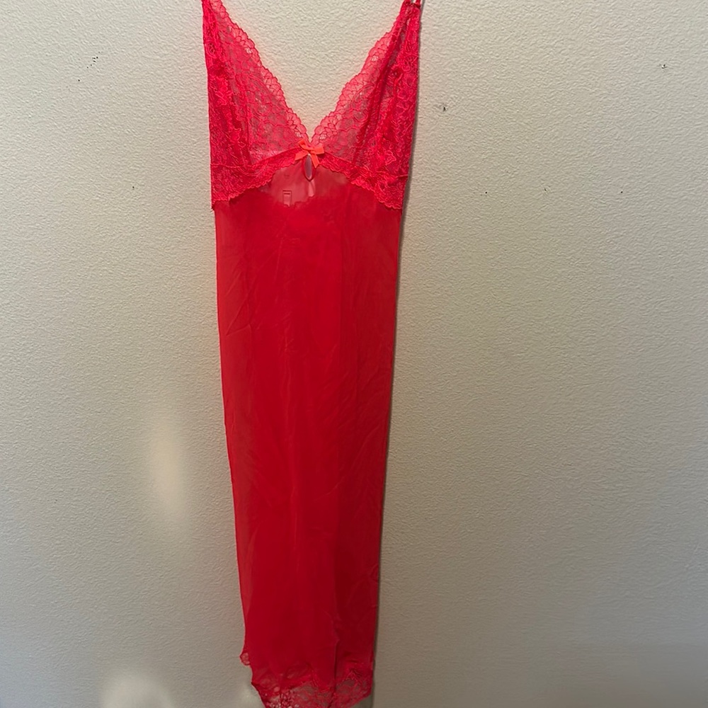 Victoria’s Secret red laced lingerie gown